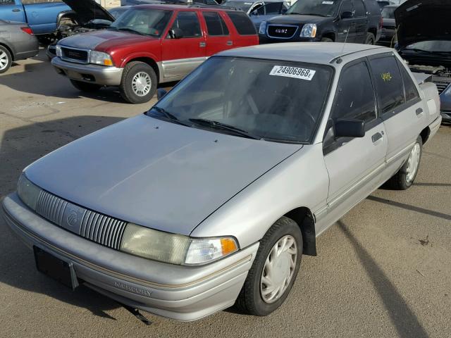 3MAPM10J9MR624189 - 1991 MERCURY TRACER GRAY photo 2