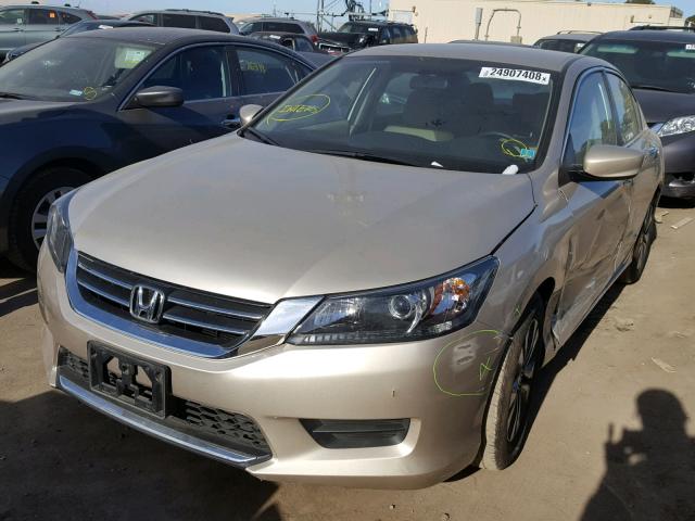 1HGCR2F37FA257208 - 2015 HONDA ACCORD LX BEIGE photo 2