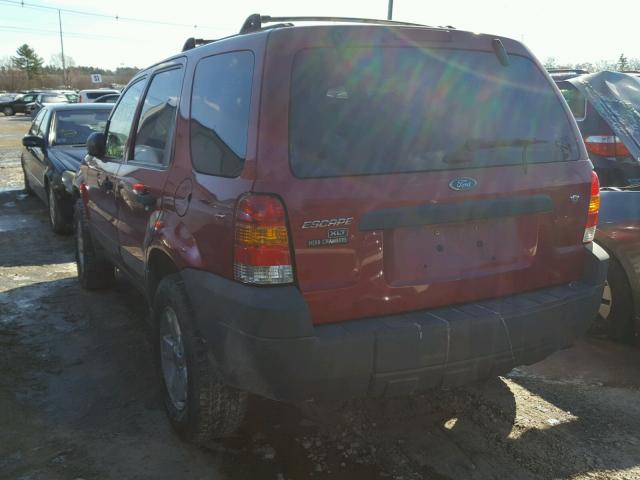 1FMCU03147KB60009 - 2007 FORD ESCAPE XLT BURGUNDY photo 3