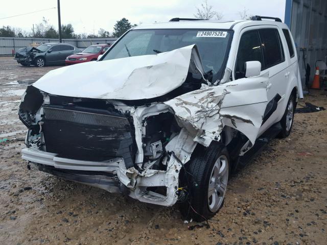 5FNYF3H54EB018416 - 2014 HONDA PILOT EXL WHITE photo 2