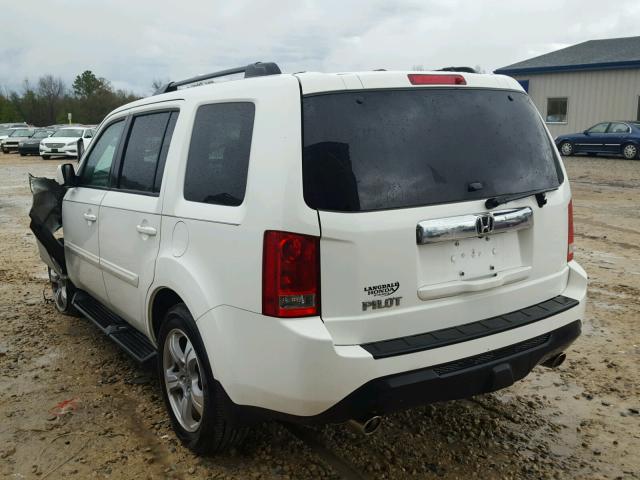 5FNYF3H54EB018416 - 2014 HONDA PILOT EXL WHITE photo 3