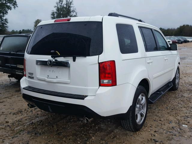 5FNYF3H54EB018416 - 2014 HONDA PILOT EXL WHITE photo 4