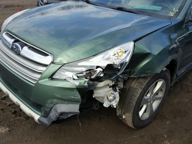 4S4BRDLC1D2286748 - 2013 SUBARU OUTBACK 3. GREEN photo 9