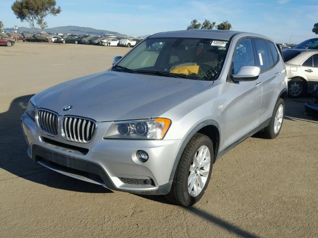 5UXWX9C59D0D00645 - 2013 BMW X3 XDRIVE2 SILVER photo 2