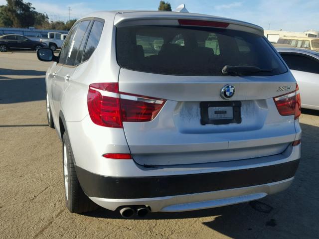 5UXWX9C59D0D00645 - 2013 BMW X3 XDRIVE2 SILVER photo 3