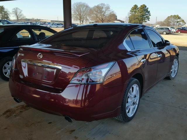 1N4AA5APXDC842817 - 2013 NISSAN MAXIMA S MAROON photo 4