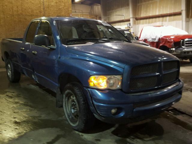 1D3HU18Z82J180753 - 2002 DODGE RAM 1500 BLUE photo 1