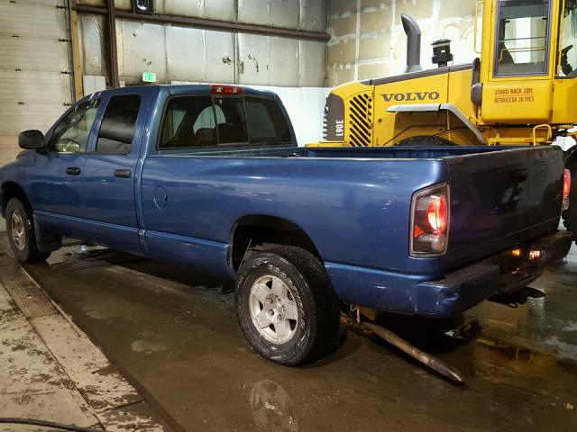 1D3HU18Z82J180753 - 2002 DODGE RAM 1500 BLUE photo 3