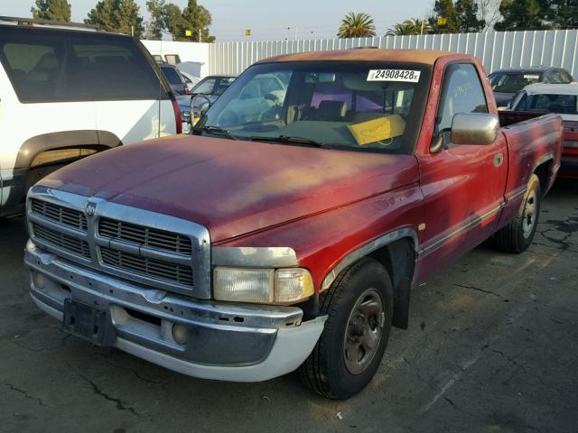 1B7HC16Y3SS375580 - 1995 DODGE RAM 1500 RED photo 2