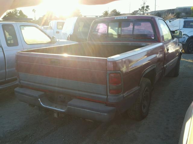 1B7HC16Y3SS375580 - 1995 DODGE RAM 1500 RED photo 4