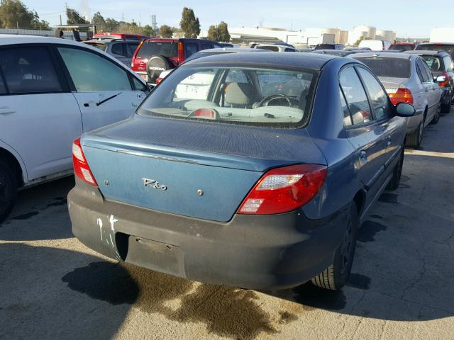 KNADC123016029323 - 2001 KIA RIO BLUE photo 4