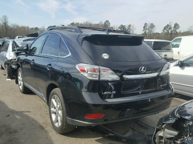 JTJZK1BA8A2400405 - 2010 LEXUS RX 350 BLACK photo 3