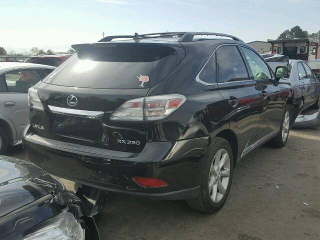 JTJZK1BA8A2400405 - 2010 LEXUS RX 350 BLACK photo 4