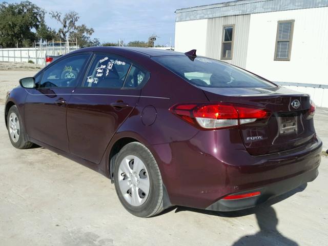 3KPFK4A75HE070457 - 2017 KIA FORTE LX PURPLE photo 3