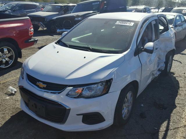 1G1JD5SGXH4127187 - 2017 CHEVROLET SONIC LT WHITE photo 2