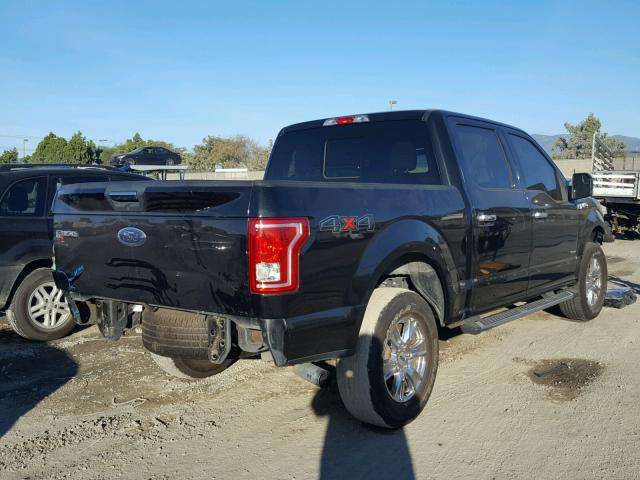 1FTEW1EG4FKD70624 - 2015 FORD F150 SUPER BLACK photo 4