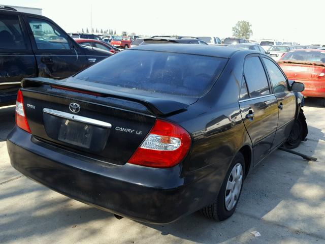 4T1BE32K03U163766 - 2003 TOYOTA CAMRY LE BLACK photo 4