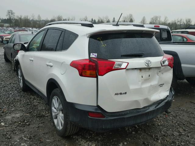 2T3DFREVXDW030858 - 2013 TOYOTA RAV4 LIMIT WHITE photo 3