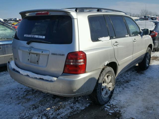 JTEGF21A320049742 - 2002 TOYOTA HIGHLANDER SILVER photo 4