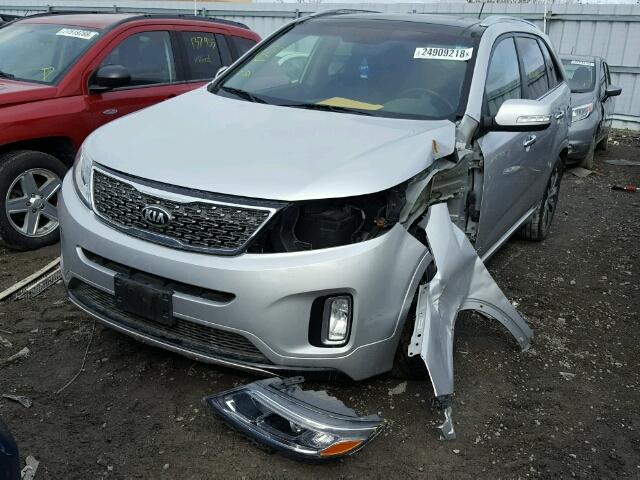 5XYKWDA76FG587608 - 2015 KIA SORENTO SX SILVER photo 2