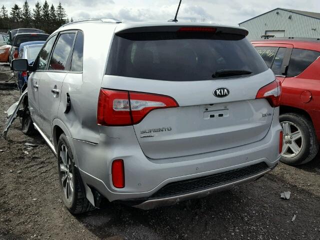 5XYKWDA76FG587608 - 2015 KIA SORENTO SX SILVER photo 3