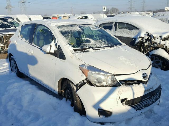 JTDKTUD30DD559722 - 2013 TOYOTA YARIS WHITE photo 1