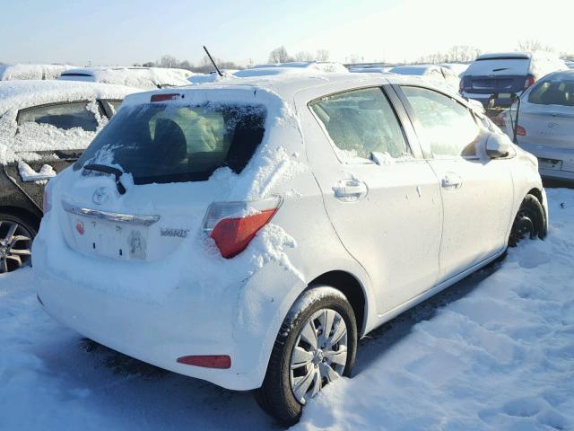 JTDKTUD30DD559722 - 2013 TOYOTA YARIS WHITE photo 4