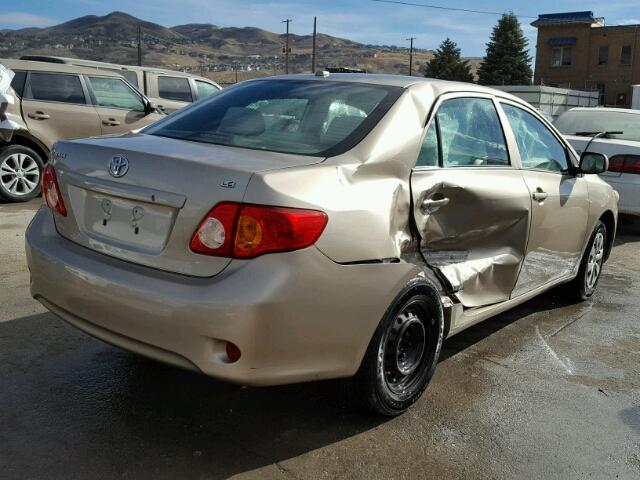 1NXBU40E09Z014546 - 2009 TOYOTA COROLLA BA GOLD photo 4