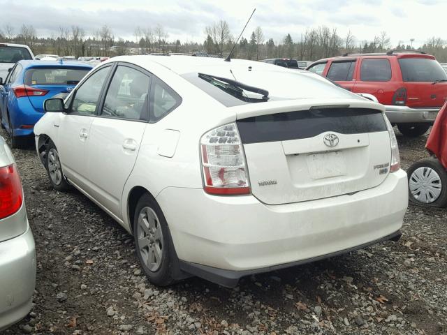 JTDKB20U377545970 - 2007 TOYOTA PRIUS WHITE photo 3