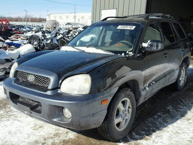 KM8SC73E04U631518 - 2004 HYUNDAI SANTA FE G BLACK photo 2