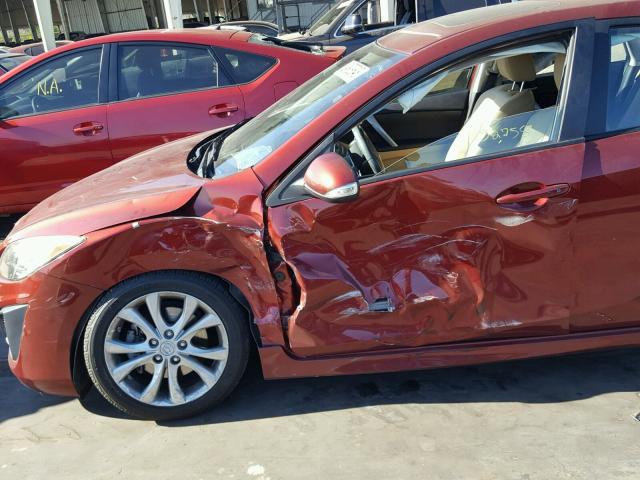 JM1BL1H66A1153959 - 2010 MAZDA 3 S RED photo 10