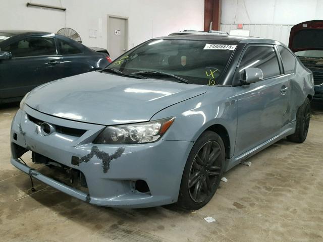 JTKJF5C72B3000228 - 2011 TOYOTA SCION TC BLUE photo 2