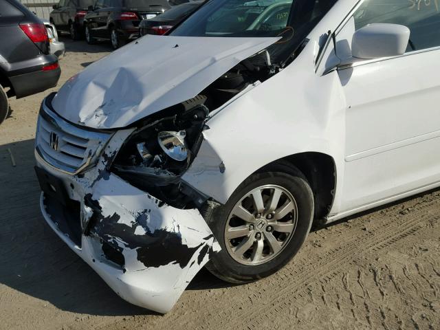 5FNRL38409B052394 - 2009 HONDA ODYSSEY EX WHITE photo 9