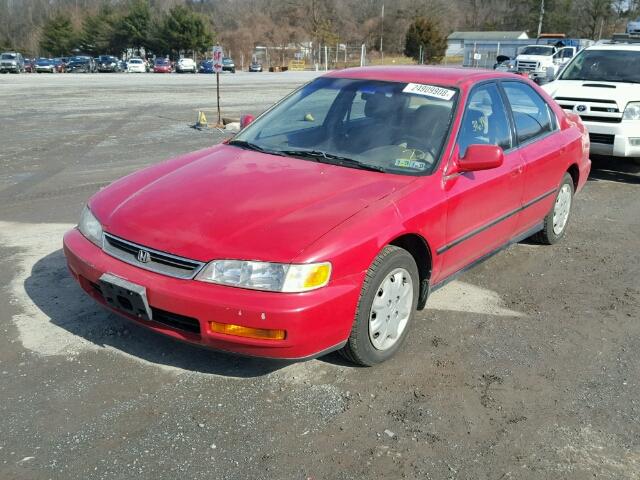 1HGCD5635VA218860 - 1997 HONDA ACCORD LX RED photo 2