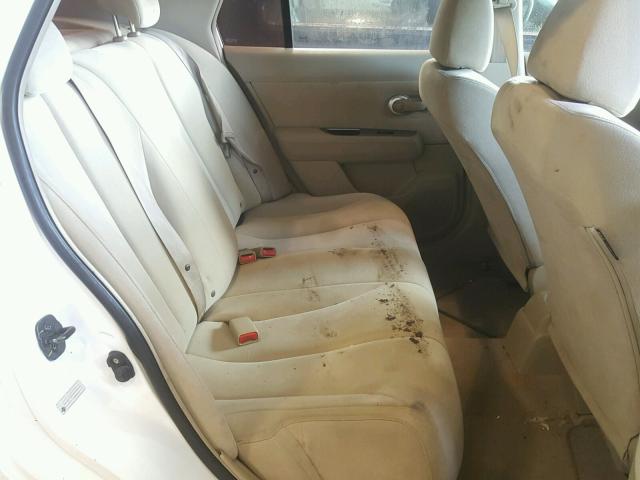 3N1BC11E07L440011 - 2007 NISSAN VERSA S WHITE photo 6