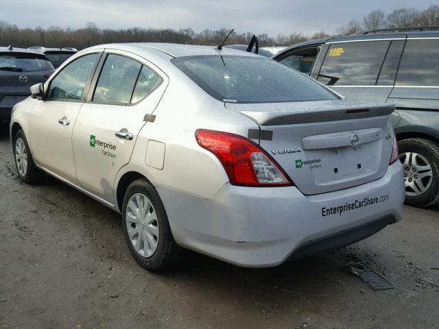 3N1CN7APXGL904330 - 2016 NISSAN VERSA S SILVER photo 3