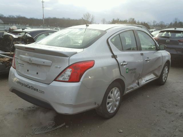 3N1CN7APXGL904330 - 2016 NISSAN VERSA S SILVER photo 4