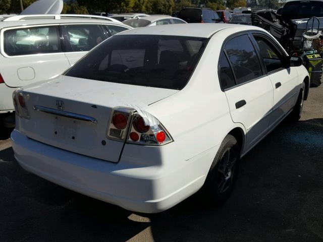 2HGES16511H510364 - 2001 HONDA CIVIC LX WHITE photo 4