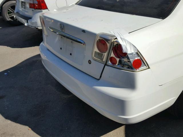 2HGES16511H510364 - 2001 HONDA CIVIC LX WHITE photo 9