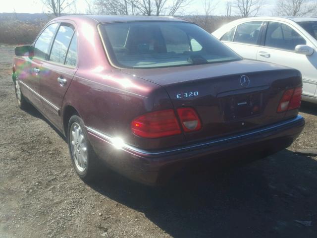 WDBJF65F6WA529683 - 1998 MERCEDES-BENZ E 320 BURGUNDY photo 3