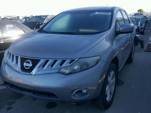 JN8AZ18U79W013821 - 2009 NISSAN MURANO S GRAY photo 2