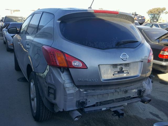 JN8AZ18U79W013821 - 2009 NISSAN MURANO S GRAY photo 3