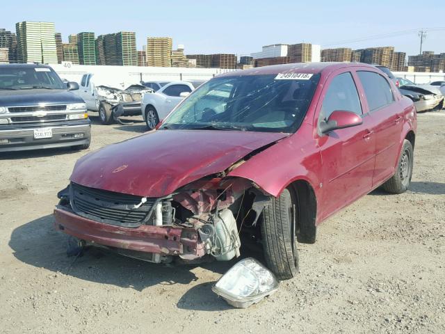 1G1AT58H197199544 - 2009 CHEVROLET COBALT LT MAROON photo 2