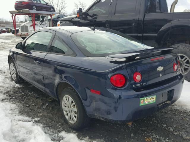 1G1AK18HX97113188 - 2009 CHEVROLET COBALT LS BLUE photo 3