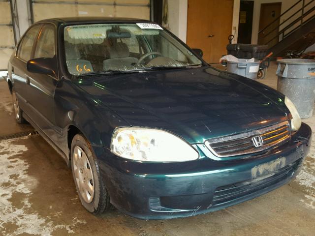 1HGEJ6577YL063085 - 2000 HONDA CIVIC LX GREEN photo 1