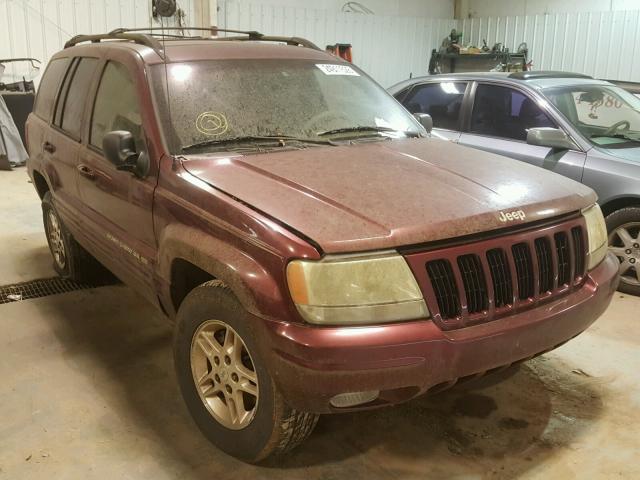 1J4GW68N9XC545844 - 1999 JEEP GRAND CHER BURGUNDY photo 1