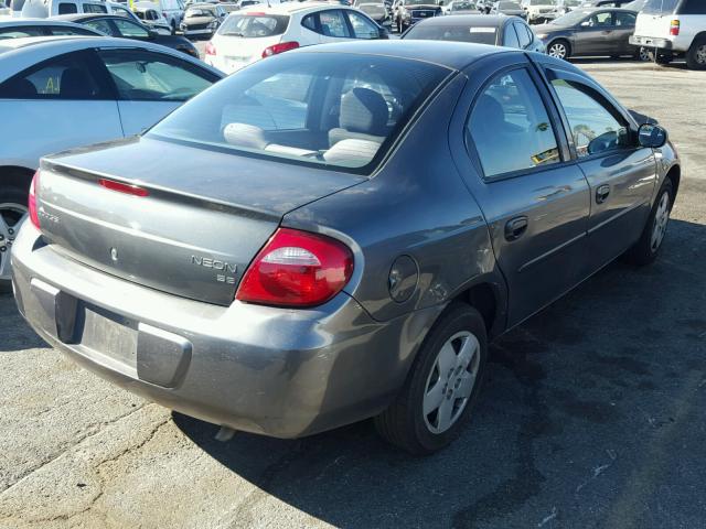 1B3ES26C13D184649 - 2003 DODGE NEON SE GRAY photo 4