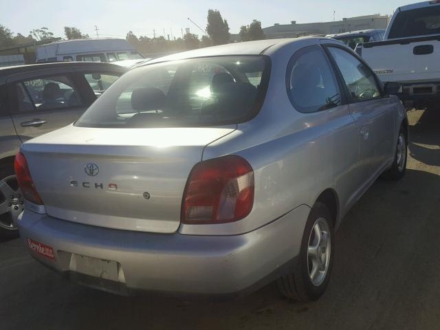 JTDAT123910139263 - 2001 TOYOTA ECHO SILVER photo 4