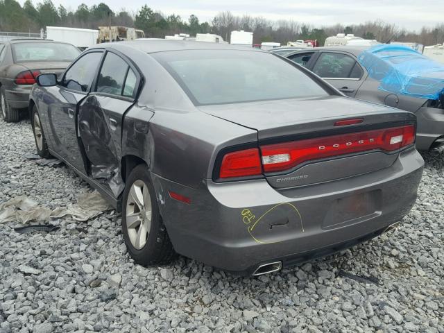 2B3CL3CG5BH607428 - 2011 DODGE CHARGER GRAY photo 3