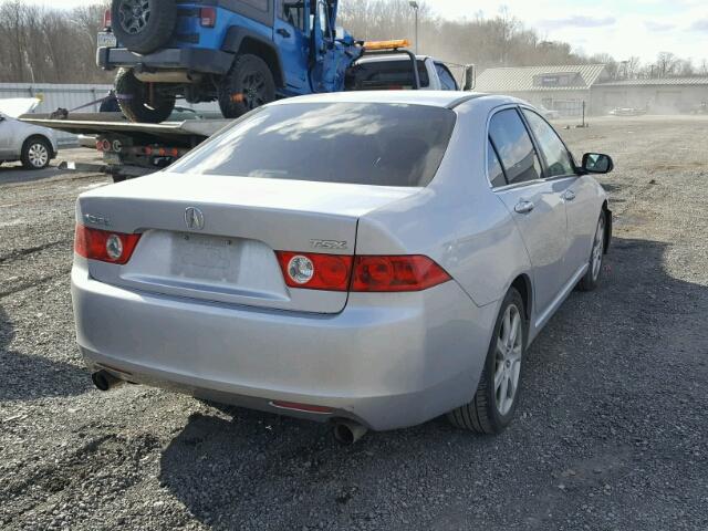 JH4CL96904C033694 - 2004 ACURA TSX SILVER photo 4